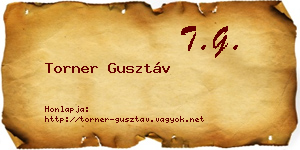 Torner Gusztáv névjegykártya