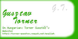 gusztav torner business card